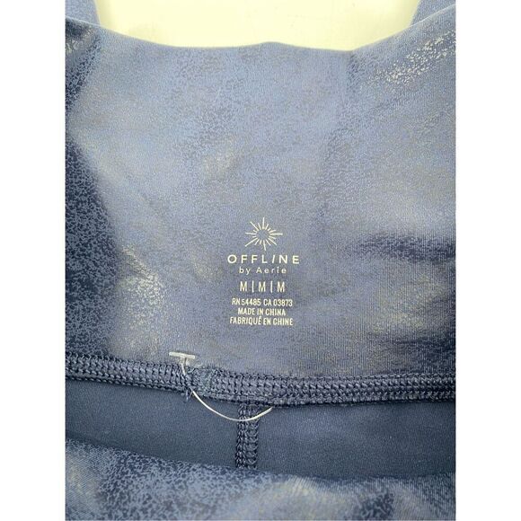 OFFLINE By Aerie The Hugger Crossover High Waisted Crackle Leggings size M NWOT - Picture 11 of 14